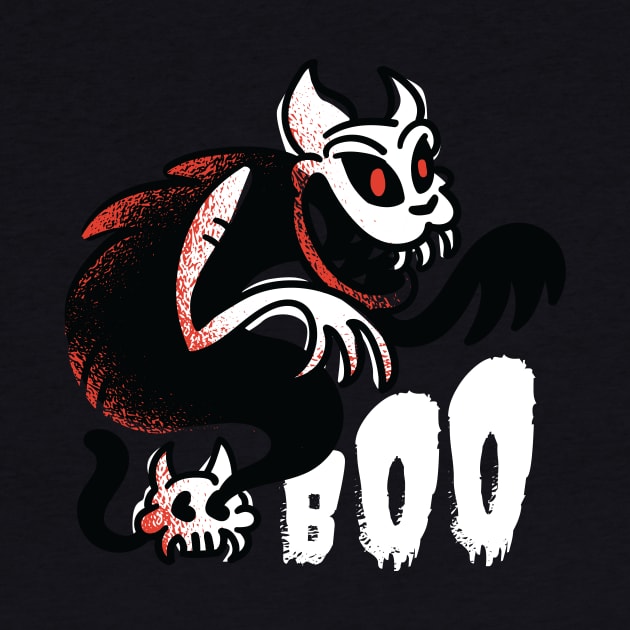 Boo Ghost Cat by LYNEXART